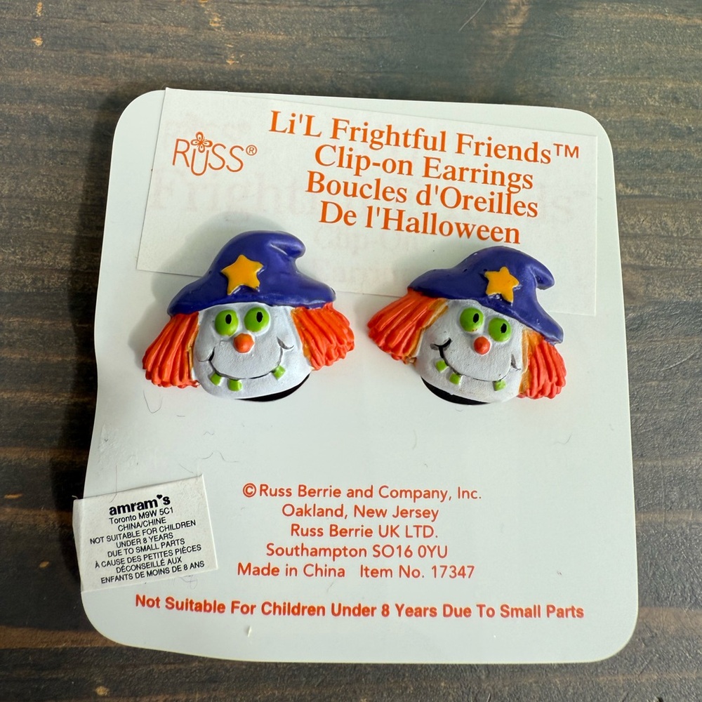 Vintage Halloween clip on earrings